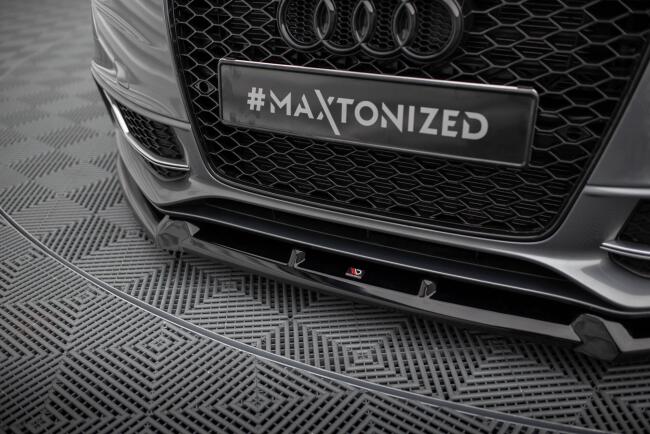 Maxton Design Frontlippe V.3 für Audi S5 / A5 S-Line Coupe / Sportback 8T Facelift schwarz Hochglanz