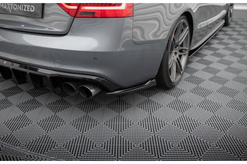 Maxton Design Diffusor Flaps V.2 für Audi S5 / A5 S-Line Coupe / Cabrio B8 8T Facelift Hochglanz schwarz