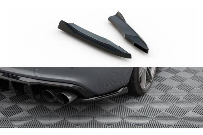 Maxton Design Diffusor Flaps V.2 für Audi S5 Coupe 8T Facelift schwarz Hochglanz