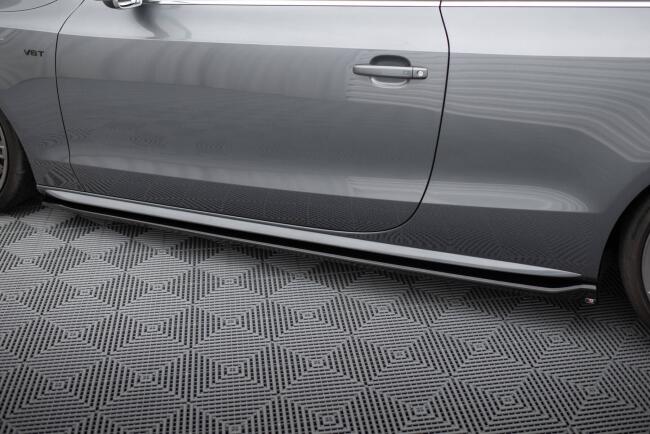 Maxton Design Seitenschweller V.2 für Audi S5 / A5 S-Line Coupe 8T schwarz Hochglanz