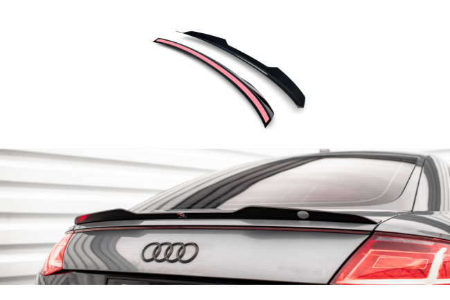 Maxton Design Spoiler Lippe für Audi TT S / S-Line 8S schwarz Hochglanz