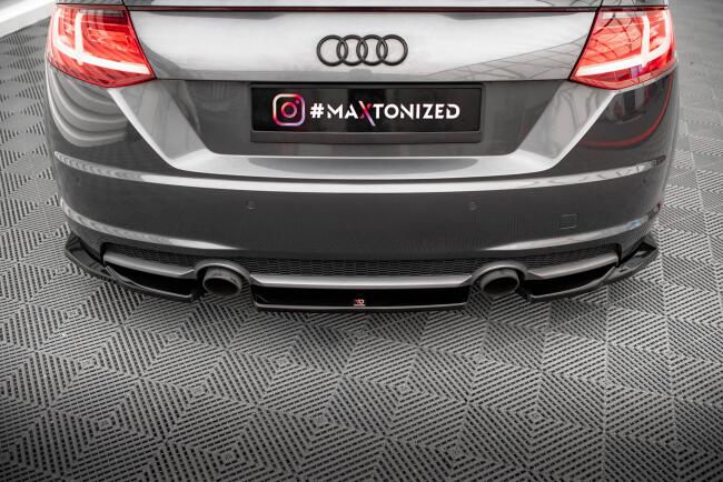 Maxton Design Heckdiffusor V.2 für Audi TT S-Line 8S Hochglanz schwarz