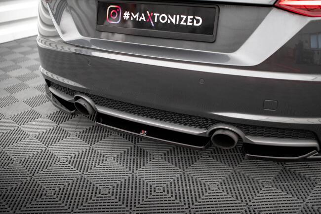 Maxton Design Heckdiffusor V.2 für Audi TT S-Line 8S Hochglanz schwarz