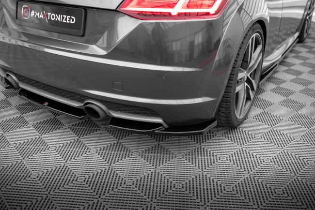Maxton Design Diffusor Flaps für Audi TT S-Line 8S schwarz Hochglanz