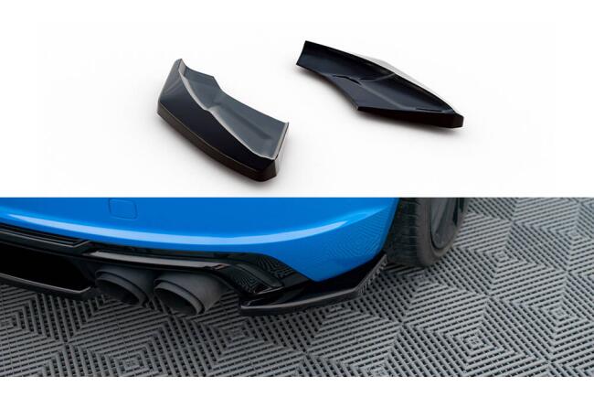 Maxton Design Diffusor Flaps für Audi TT S 8S schwarz Hochglanz