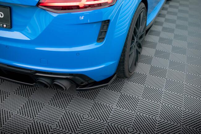 Maxton Design Diffusor Flaps für Audi TT S 8S schwarz Hochglanz