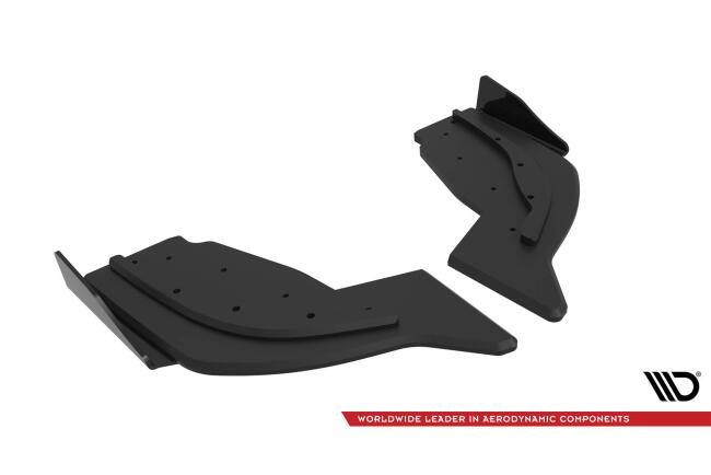 Maxton Design Street Pro Diffusor Flaps V.2 für BMW 1er F40 M-Paket / M135i schwarz mit Hochglanz Flaps