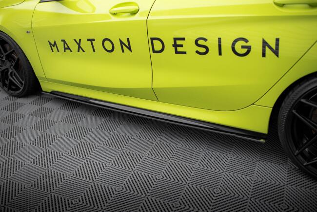 Maxton Design Street Pro Seitenschweller für BMW 1er F40 M-Paket / M135i schwarz rot