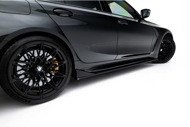 Maxton Design Seitenschweller (Paar) V.3 CSL Look für BMW M3 G80 / G81 Hochglanz schwarz