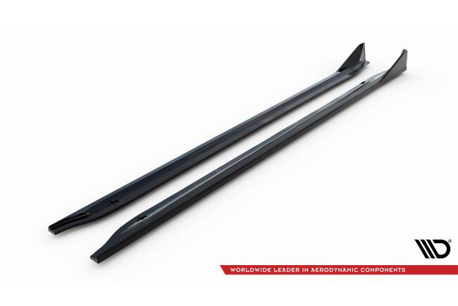 Maxton Design Seitenschweller (Paar) V.3 CSL Look für BMW M3 G80 / G81 Hochglanz schwarz
