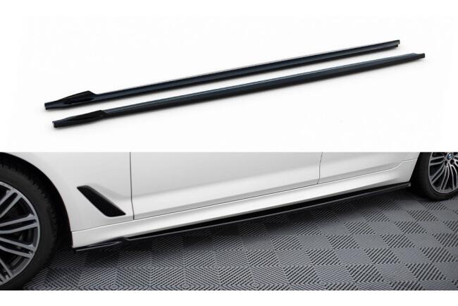 Maxton Design Seitenschweller V.2 für BMW 5er M-Paket G30 / G31 schwarz Hochglanz