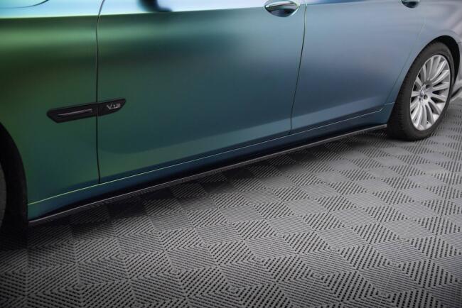 Maxton Design Seitenschweller für BMW 7 Long F02 Hochglanz schwarz