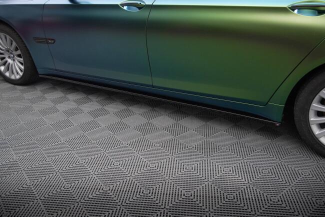 Maxton Design Seitenschweller für BMW 7 Long F02 schwarz Hochglanz