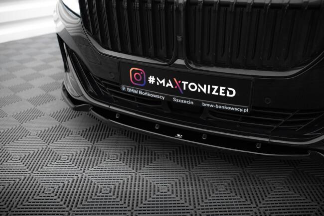 Maxton Design Frontlippe für BMW 7 G11 Facelift schwarz Hochglanz