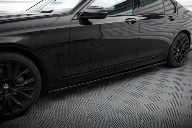 Maxton Design Seitenschweller für BMW 7 G11 Facelift schwarz Hochglanz