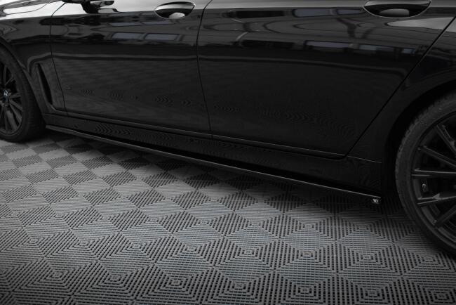 Maxton Design Seitenschweller für BMW 7 G11 Facelift schwarz Hochglanz