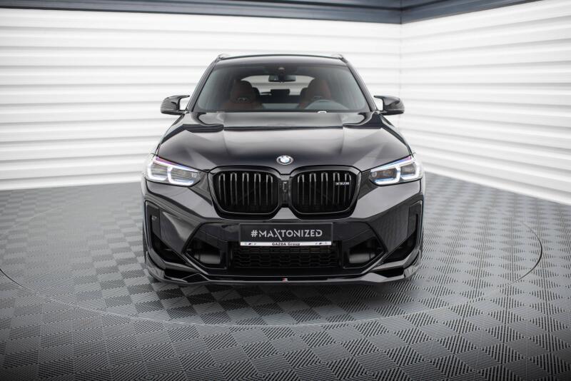 Maxton Design Frontlippe V.2 für BMW X3 M F97 Facelift Hochglanz schwarz