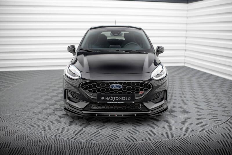 Maxton Design Frontlippe V.2 für Ford Fiesta ST / ST-Line Mk8 Facelift Hochglanz schwarz