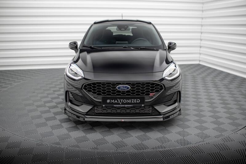 Maxton Design Frontlippe V.3 für Ford Fiesta ST / ST-Line Mk8 Facelift Hochglanz schwarz