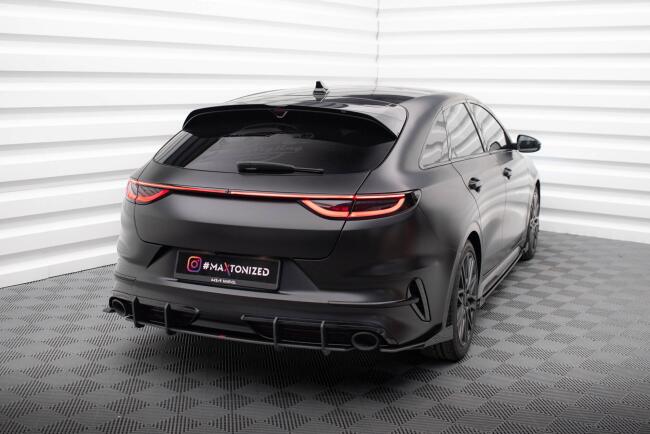 Maxton Design Street Pro Heckdiffusor für Kia Proceed GT Mk1 Facelift Schwarz-Rot