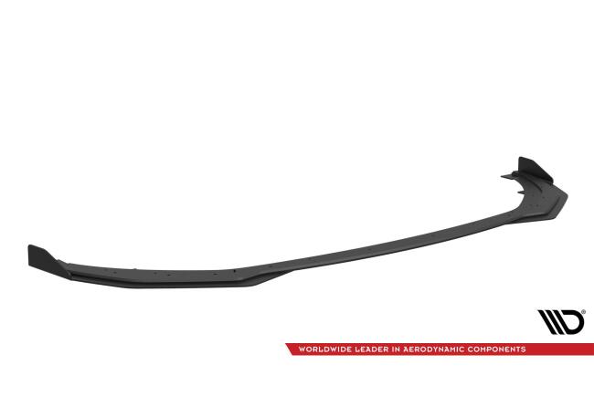Maxton Design Street Pro Frontlippe für Kia Stinger GT / GT-Line Mk1 Schwarz mit Hochglanz Flaps