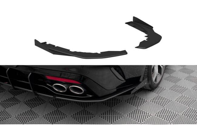Maxton Design Street Pro Diffusor Flaps für Kia Stinger GT-Line Mk1 Schwarz mit Hochglanz Flaps
