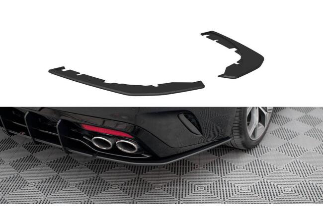 Maxton Design Street Pro Diffusor Flaps für Kia Stinger GT-Line Mk1 Schwarz-Rot