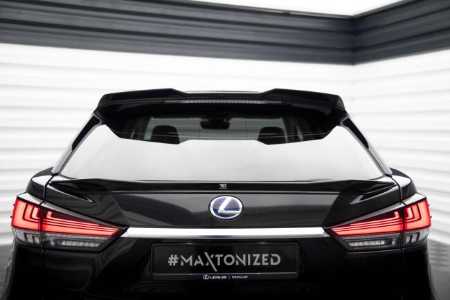 Unterer Maxton Design 3D Spoiler Lippe für Lexus RX Mk4 Facelift schwarz Hochglanz