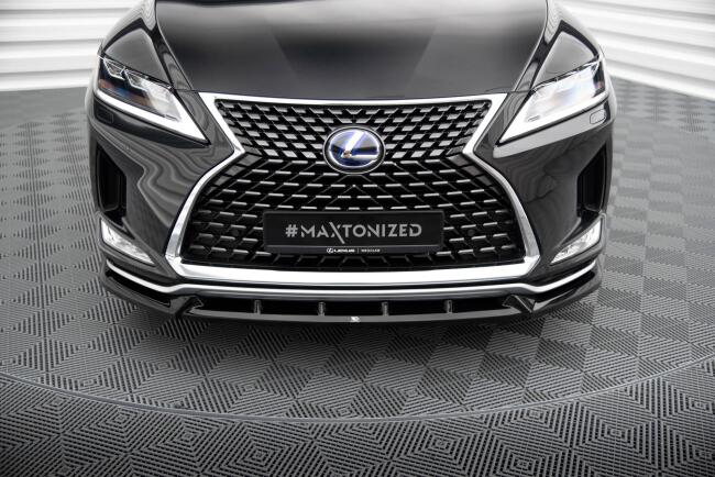 Maxton Design Frontlippe für Lexus RX Mk4 Facelift schwarz Hochglanz