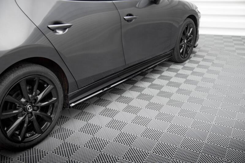 Maxton Design Seitenschweller für Mazda 3 Mk4 schwarz Hochglanz
