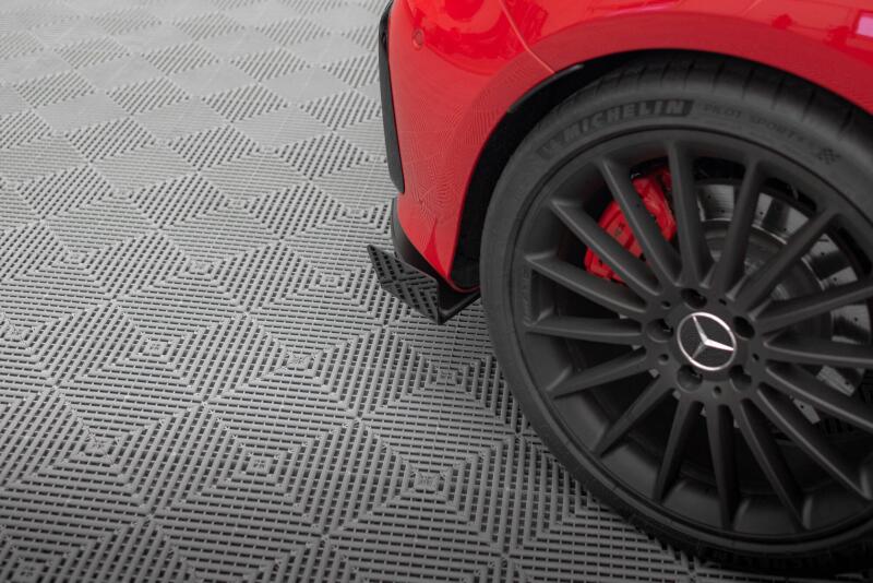 Maxton Design Street Pro Diffusor Flaps für Mercedes-Benz A 45 AMG W176 Facelift Schwarz mit Hochglanz Flaps