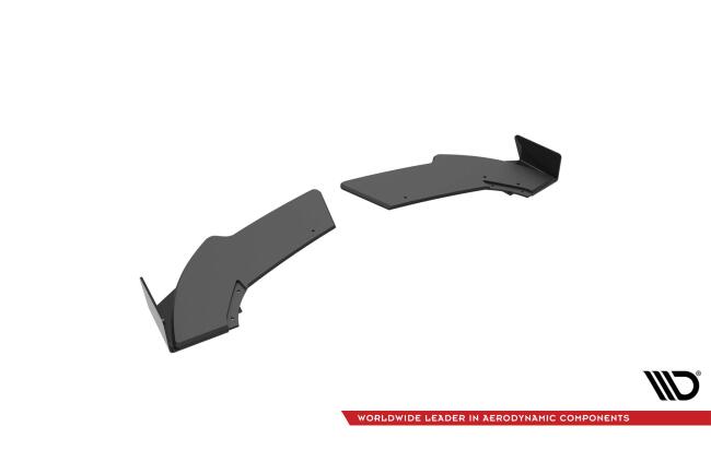 Maxton Design Street Pro Diffusor Flaps für Mercedes-Benz A 45 AMG W176 Facelift schwarz rot mit Hochglanz Flaps