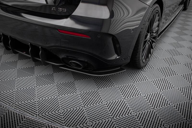 Maxton Design Street Pro Diffusor Flaps für Mercedes-AMG A35 Hatchback W177 Schwarz matt