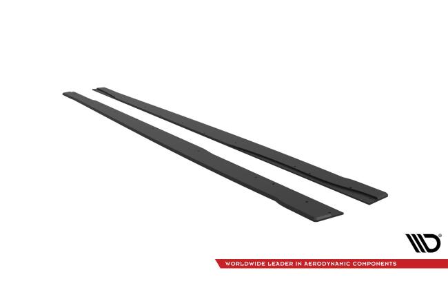 Maxton Design Street Pro Seitenschweller (Paar) für Mercedes-AMG A35 W177 Facelift Schwarz-Rot