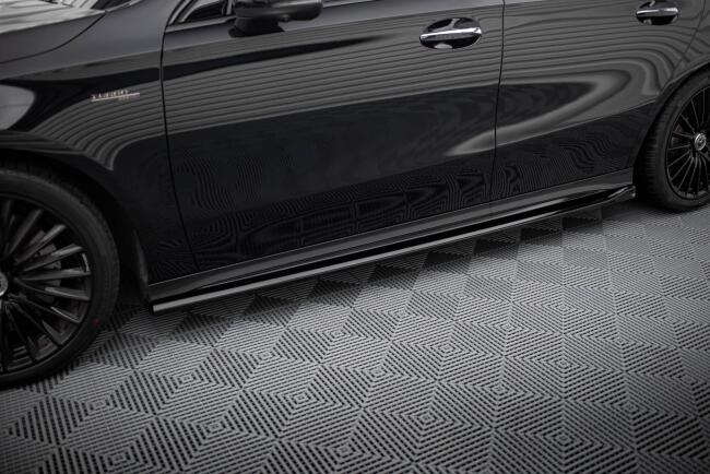 Maxton Design Seitenschweller für Mercedes-AMG A35 W177 Facelift Hochglanz schwarz