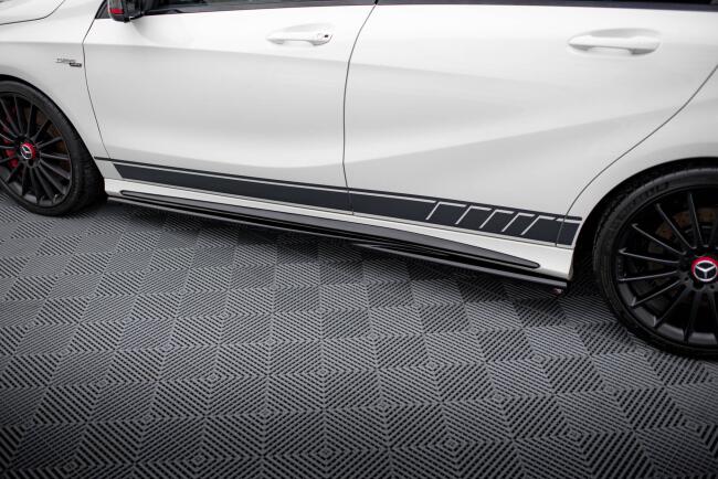 Maxton Design Seitenschweller für Mercedes-Benz A45 AMG W176 schwarz Hochglanz