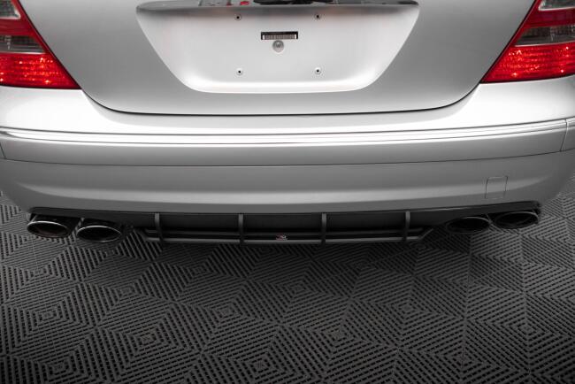 Maxton Design Street Pro Heckdiffusor für Mercedes-Benz E 55 AMG W211 Schwarz-Rot