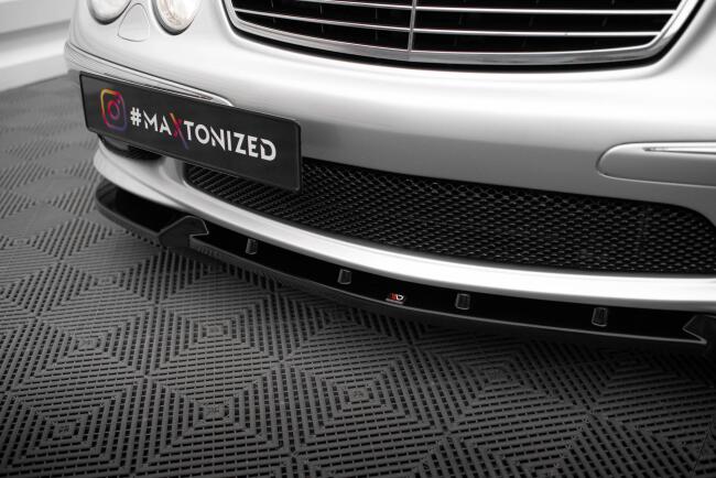 Maxton Design Frontlippe für Mercedes-Benz E 55 AMG W211 schwarz Hochglanz