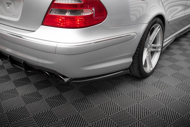 Maxton Design Diffusor Flaps für Mercedes-Benz E 55 AMG W211 schwarz Hochglanz