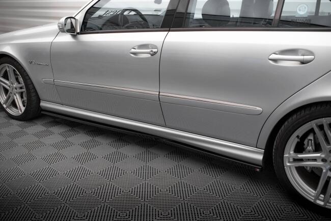 Maxton Design Seitenschweller für Mercedes-Benz E 55 AMG W211 schwarz Hochglanz