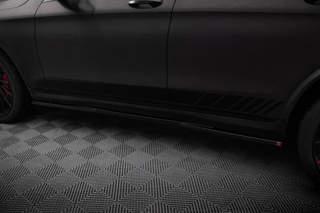 Maxton Design Seitenschweller V.2 für Mercedes-Benz GLC Coupe AMG-Line C253  schwarz Hochglanz
