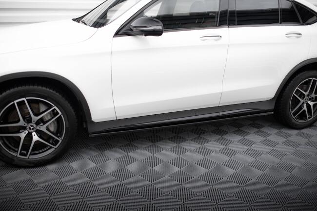 Maxton Design Seitenschweller V.3 für Mercedes-Benz GLC Coupe AMG-Line C253  schwarz Hochglanz