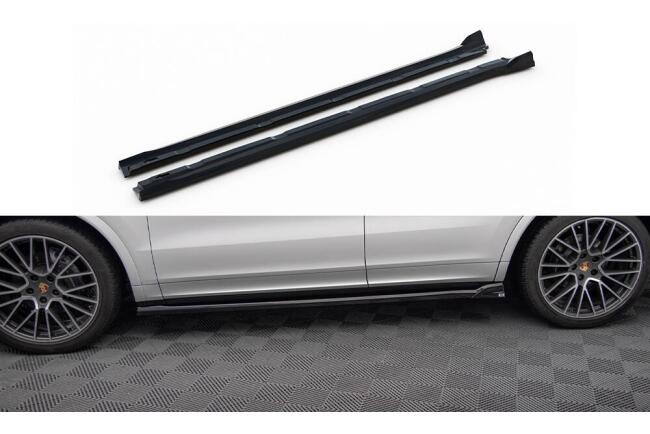 Maxton Design Seitenschweller für Porsche Cayenne Coupe Mk3 schwarz Hochglanz