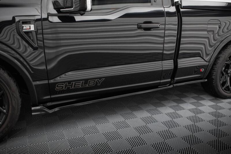 Maxton Design Seitenschweller (Paar) für Shelby F150 Super Snake Hochglanz schwarz