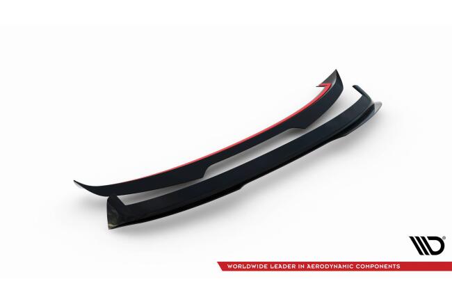 Maxton Design Spoiler Lippe für Skoda Fabia Hatchback Mk3 schwarz Hochglanz