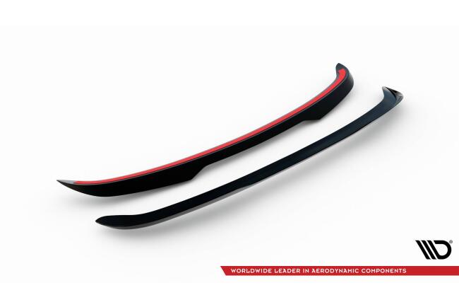 Maxton Design Spoiler Lippe für Skoda Superb Sportline Combi Mk3 Facelift schwarz Hochglanz