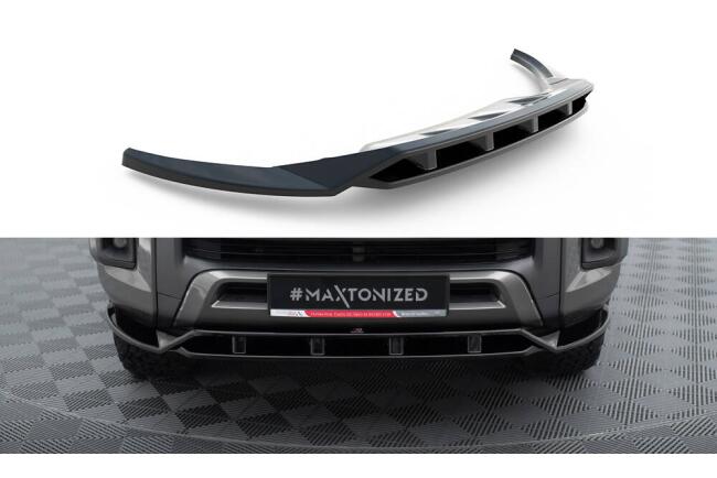 Maxton Design Frontlippe für Toyota Hilux Invincible Mk8 Facelift schwarz Hochglanz