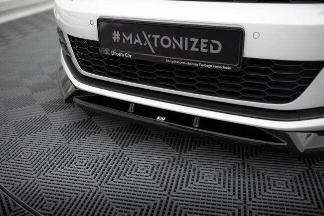 Maxton Design Frontlippe V.2 für Volkswagen Scirocco Mk3 Facelift schwarz Hochglanz