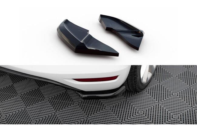 Maxton Design Diffusor Flaps für Volkswagen Scirocco Mk3 Facelift schwarz Hochglanz