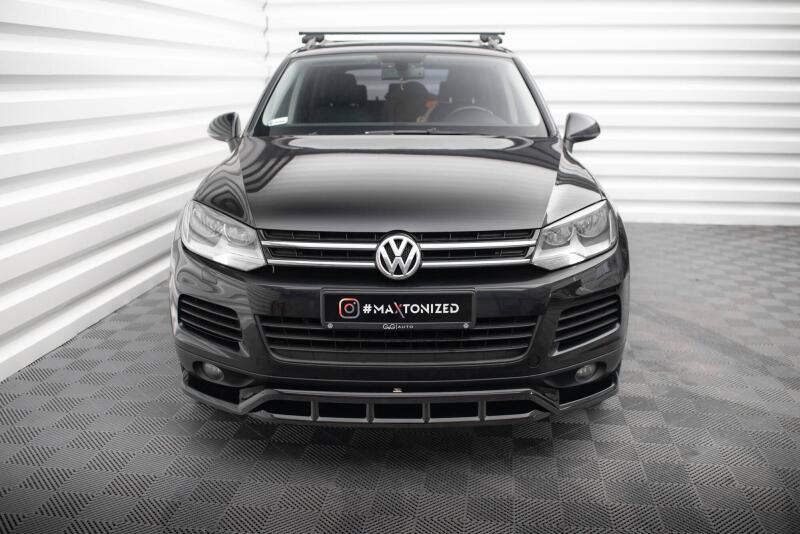 Maxton Design Frontlippe für Volkswagen Touareg Mk2 Hochglanz schwarz